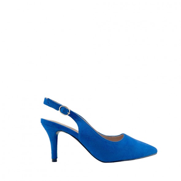 Zapato De Tacón Fino Salón Efecto Ante